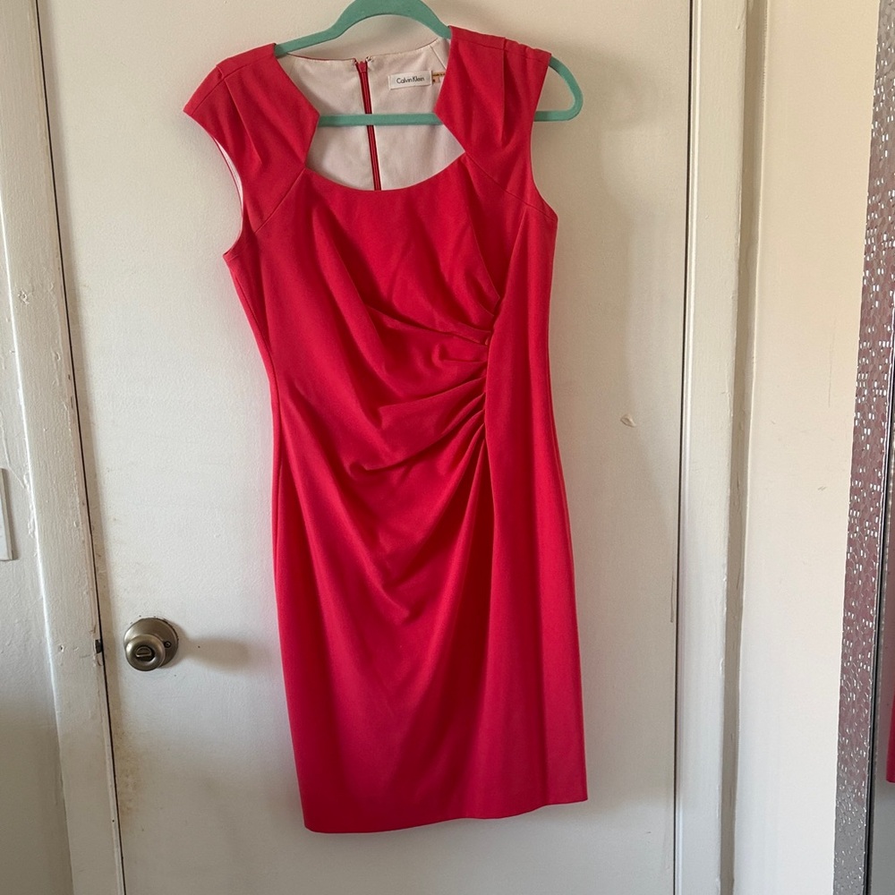Calvin Klein Women's Coral Midi Dress